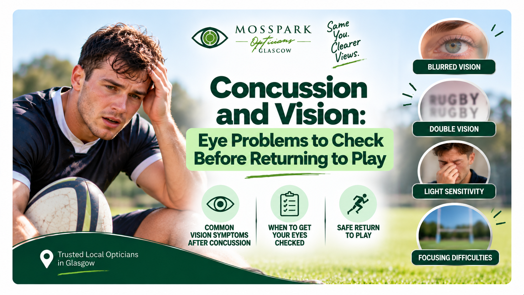 Concussion and Vision: Eye Problems to Check Before Returning to Play