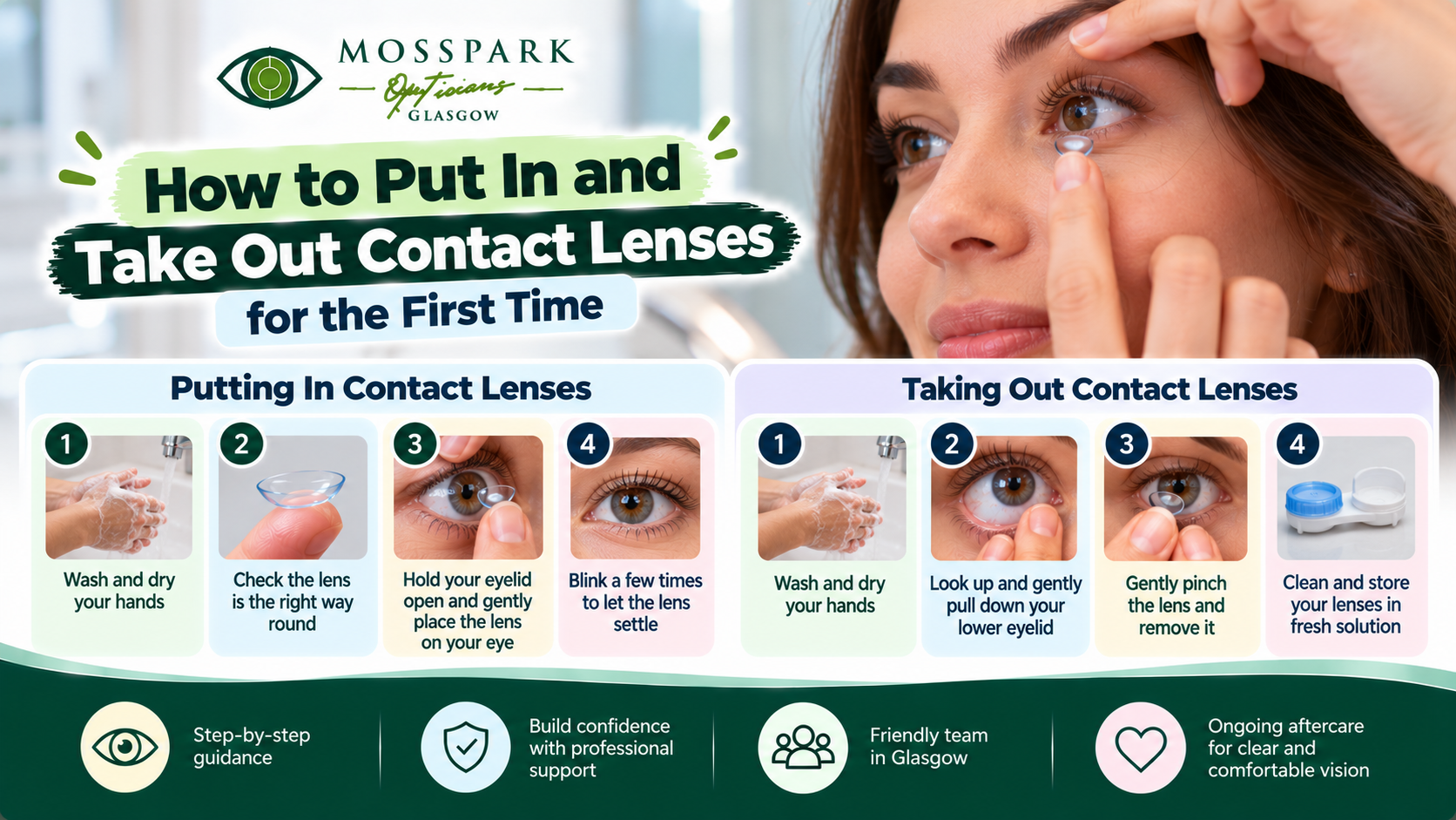 How to Put In and Take Out Contact Lenses for the First Time