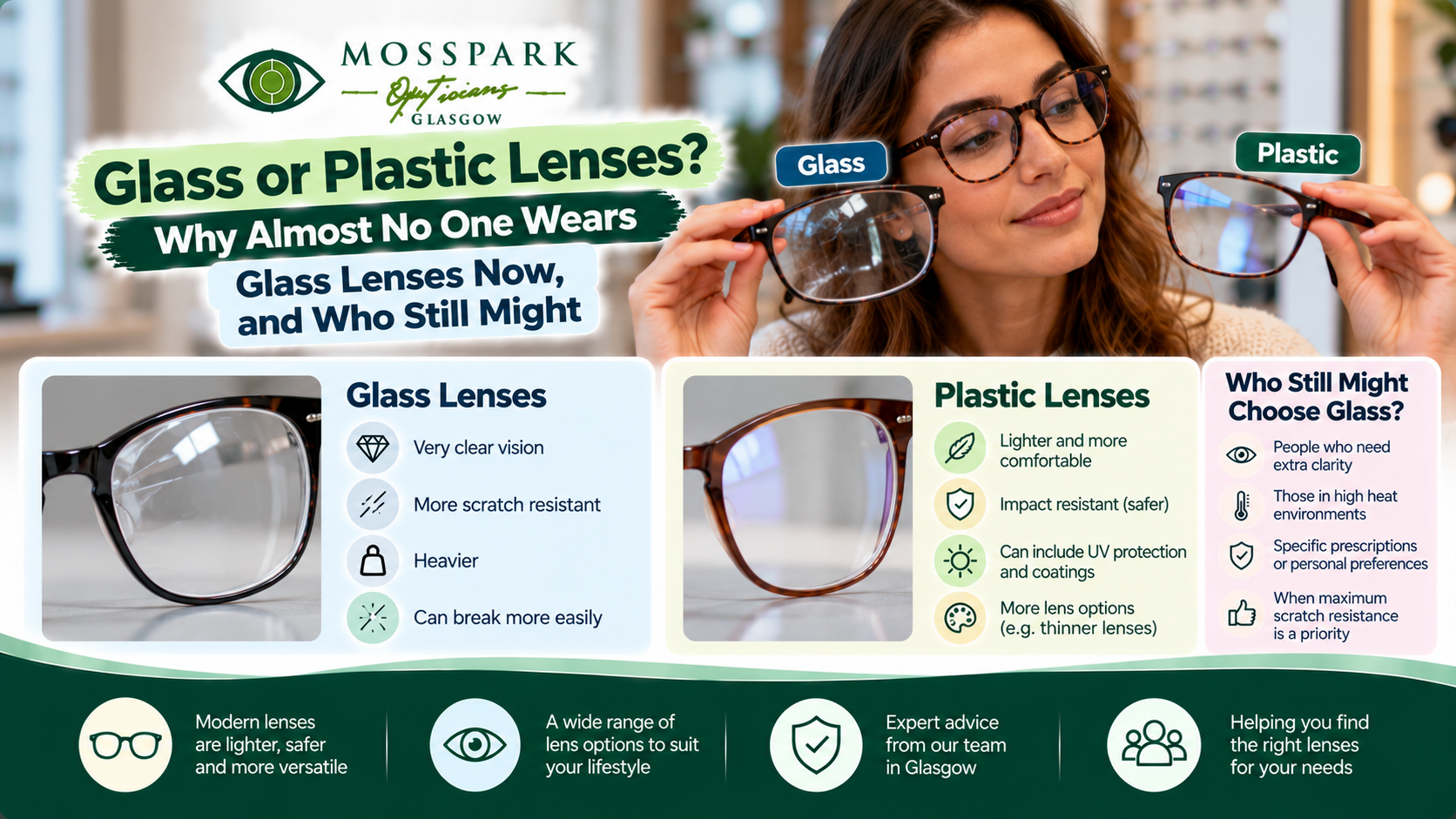 Glass or Plastic Lenses? Why Almost No One Wears Glass Lenses Now, and Who Still Might