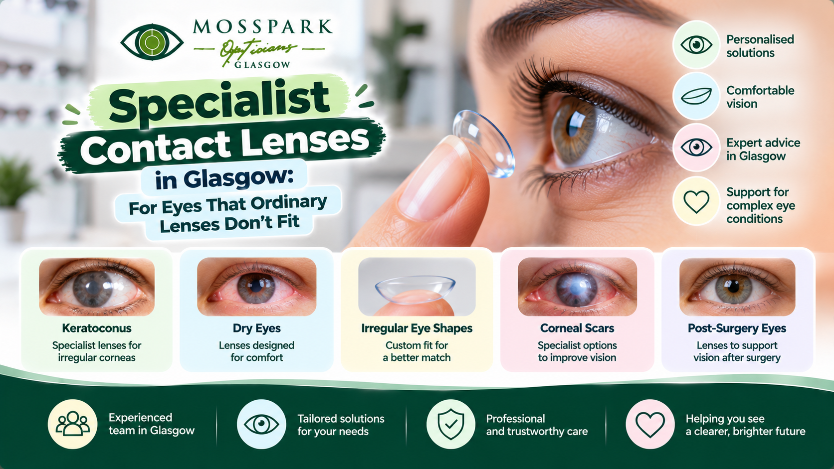 Specialist Contact Lenses in Glasgow: For Eyes That Ordinary Lenses Don’t Fit